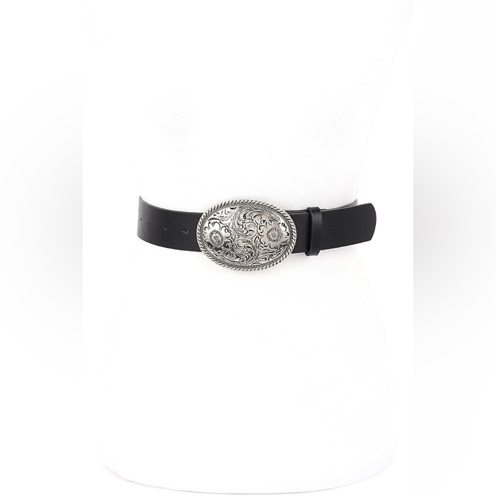 Vegan Leather Concho Statement Belt